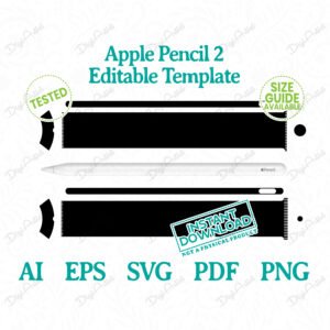 Apple Pencil 2 Skin Editable Template by The DigiArtist Store, DS203